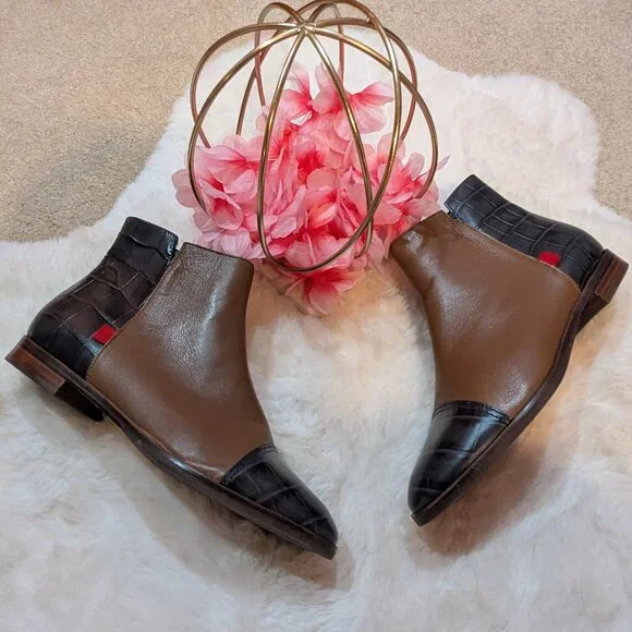 NWOT Marc Joseph Herald Sq Ankle Boots Size 7 - Picture 1 of 8